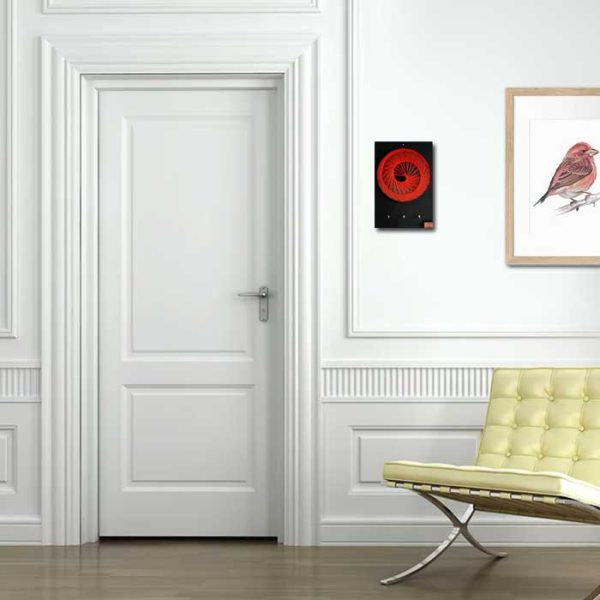 Porta llavero espiral en caracol rojo 20x30
