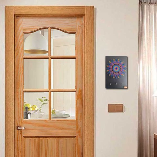 Porta llavero estrella, azul, rojo verde 20x30